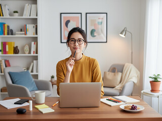 リモートワークする女性 キャリア 仕事 アイデア