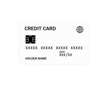 Credit card payment card debit card finance banking money credit purchase online shopping financial security on transparent background