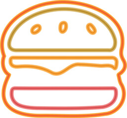 Vibrant Contour Burger Icon