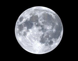 Full Moon in Night Sky