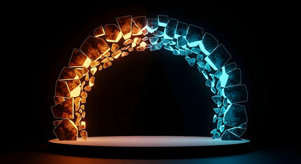 Luxury Product Display Stage on Dark Background