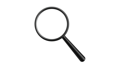 Magnifying Glass Isolated on Transparent Background (PNG)