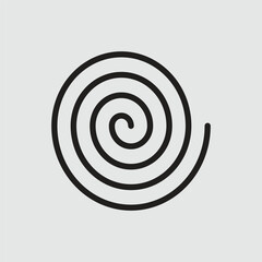 Circular spiral design with thick line