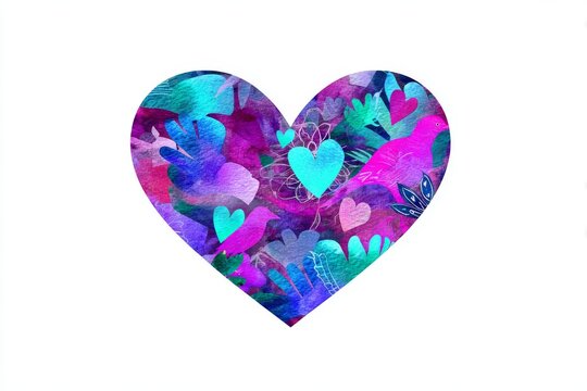 Heart frame with fluid petal design, ideal for Valentine's Day and other celebrations that hold special meaning