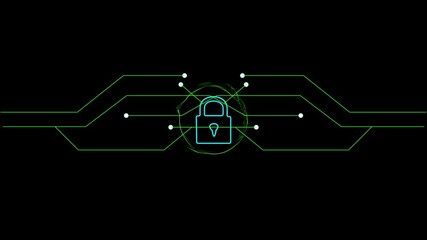 Cyber security network. Data protection concept. Businessman using laptop computer with digital padlock on internet technology networking with cloud computing and data management - Powered by Adobe