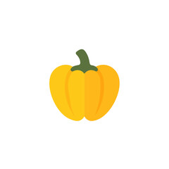 A clean, minimal flat vector of bell_pepper, designed in a modern 2D style on a white background. Minimalistic 2D flat icon, EPS format