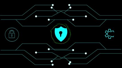 Cyber security network. Data protection concept. Padlock on internet technology networking with cloud computing and data management, cybersecurity - Powered by Adobe