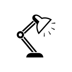 Illustration of an adjustable lamp on transparent background silhouette