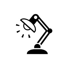 Illustration of a desk lamp design on transparent background silhouette