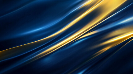Fototapeta premium luxury blue and gold abstract flowing wave background for elegant design