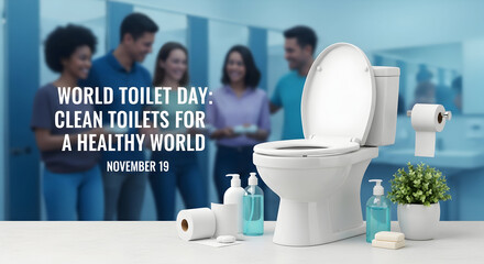 World toilet day clean toilets for a healthy world