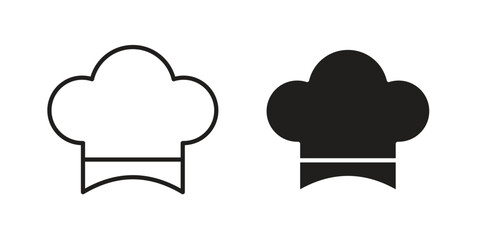 Chef hat icon designs collection for mobile, ui, web.