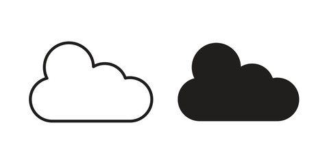 Cloud icon designs collection for mobile, ui, web.
