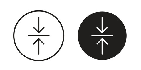 Compress icon designs collection for mobile, ui, web.