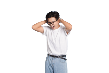 Overwhelmed by Noise: A person is shown with hands covering ears, exuding the intense feeling of being overwhelmed and the need for a serene environment, conveying the impact of noise.