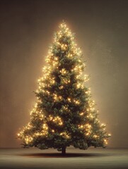 Brightly Lit Christmas Tree for Festive Decor
