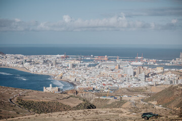 Ausblick von S&uuml;den auf die Stadt Las Palmas, Gran Canaria, Kanarische Inseln