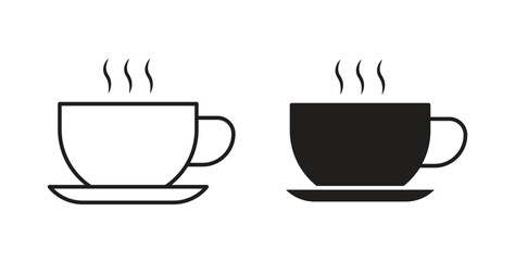 Coffee icon symbol. Vector EPS 10. line and glyph icon