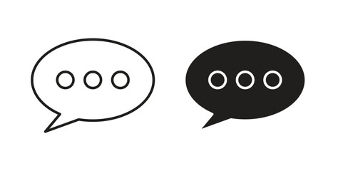 Comments icon symbol. Vector EPS 10. line and glyph icon