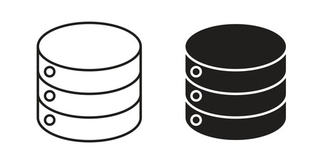 Database icon symbol. Vector EPS 10. line and glyph icon
