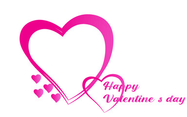 Happy Valentine's Day Greeting with Pink Gradient Hearts