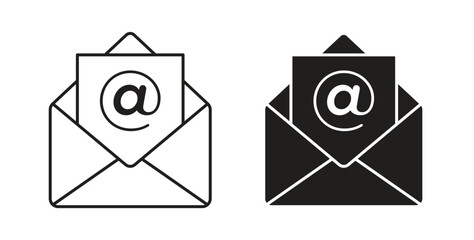 Envelope open icon symbol. Vector EPS 10. line and glyph icon