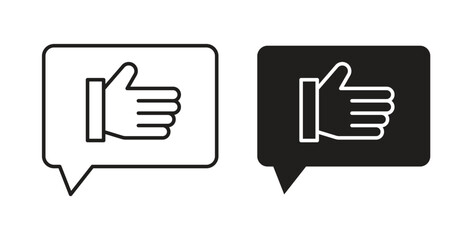 Feedback icon symbol. Vector EPS 10. line and glyph icon