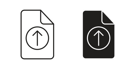File upload icon symbol. Vector EPS 10. line and glyph icon