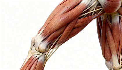 Detailed anatomical illustration of human arm muscles, bones, and nerves.