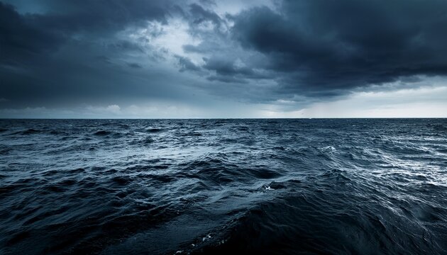 Dark Gloomy Surface Of The Water