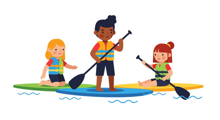 Joyful Paddling Adventure: Exploring Water Sports and Friendly Fun on the Lake