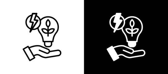 Energy Saving linemixed icon