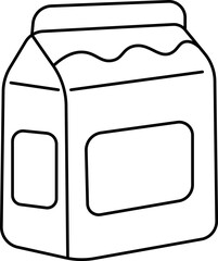 Milk or Juice Packaging Vector Illustration. Perfect for packaging design concepts, eco-friendly product icons, food industry graphics, or educational materials.
