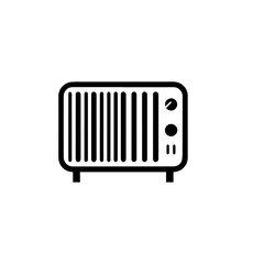 Electric Portable Space Heater Vector Illustration