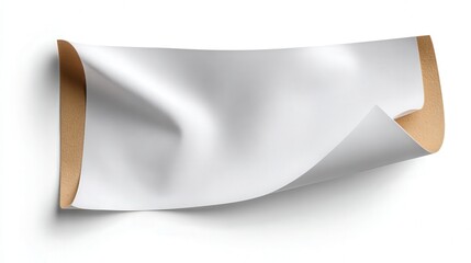 Paper note strip isolated on white background