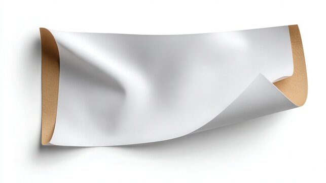 Paper note strip isolated on white background