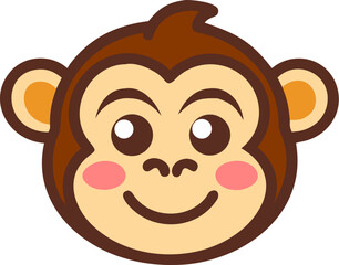 monkey emoji vector 