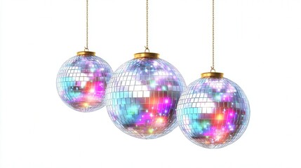 Party disco light isolated on white background