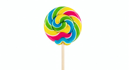 colorful lollipop isolated on white