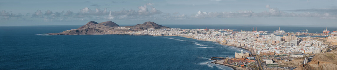 Ausblick von S&uuml;den auf die Stadt Las Palmas, Gran Canaria, Kanarische Inseln
