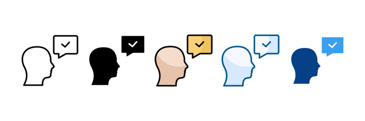 Reliable Communication Icon Set Multiple Style Collection