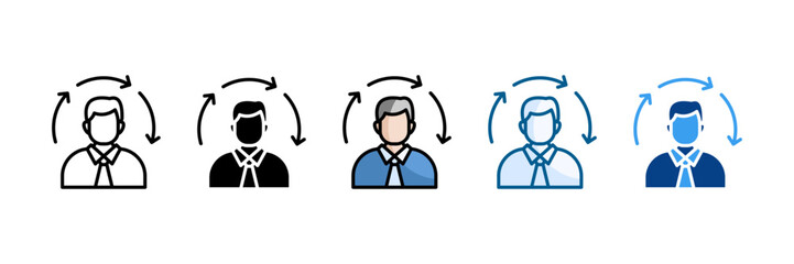 Consistent Workflow Icon Set Multiple Style Collection