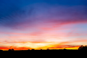 Evening sky near coast of the Baltic Sea.