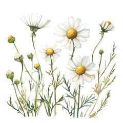 An Imaginary Minimalistic 2D flat icon_chamomile_plant, modern element in vector and EPS format_isolated on a white 
