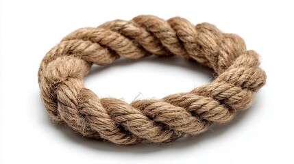 Rope ring isolated on white background