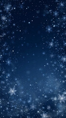 Obraz premium Beautiful Snowflakes on a Dark Blue Background in Winter Scene