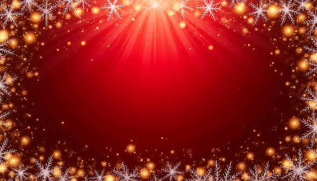 Radiant christmas background with snowflakes and sparkling light effects - Powered by Adobe