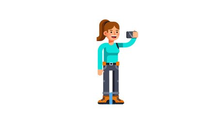 Woman Capturing Picture On Her Smartphone, Perfect For Creative Marketing