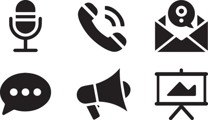 Communication icons set