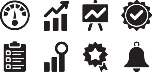 Icon set: business, performance, and analytics
